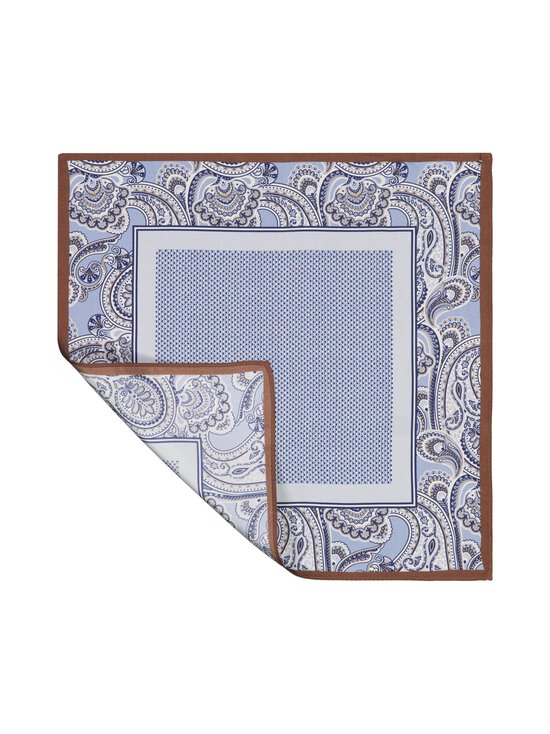 Stockholm Kravatt - Wide Paisley Frame -silkkitaskuliina - 4 BROWN/LIGHT BLUE | Stockmann - photo 2