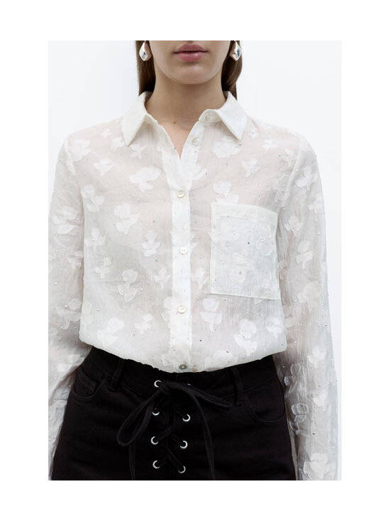 Vila - ViGitta Rhinestone -paitapusero - BIRCH DETAIL:JACQUARD + RHINESTONES | Stockmann - photo 3