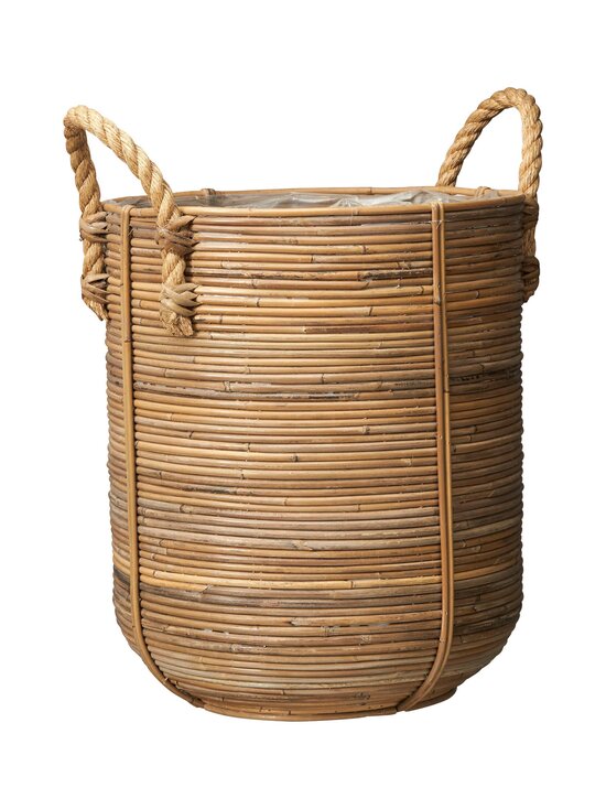 Rattan Basket L -rottinkikori 38 x 45+9 cm