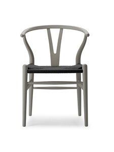 Carl Hansen & Søn - CH24 Wishbone -tuoli musta istuin soft Clay - GREY | Stockmann