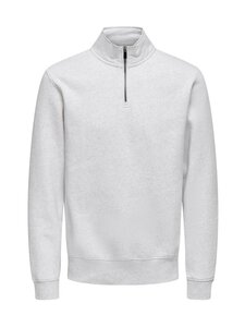 Only & Sons - OnsCeres Half Zip -collegepaita - SUPER LIGHT GREY MELANGE | Stockmann