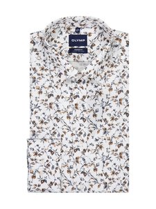 Olymp - Modern Fit Dobby Print -kauluspaita, erikoispitkät hihat - 00 WEISS | Stockmann