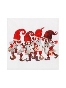 Havi - Tonttujoukko-lautasliina 24 cm, 20 kpl - RED | Stockmann