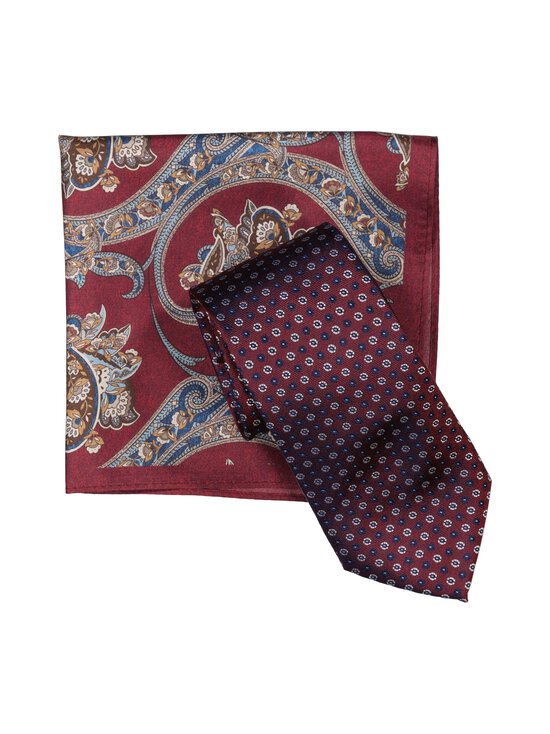 Amanda Christensen - Siidist lips ja taskurätt Print & Pocket Square - 312 WINE RED | Stockmann - photo 1