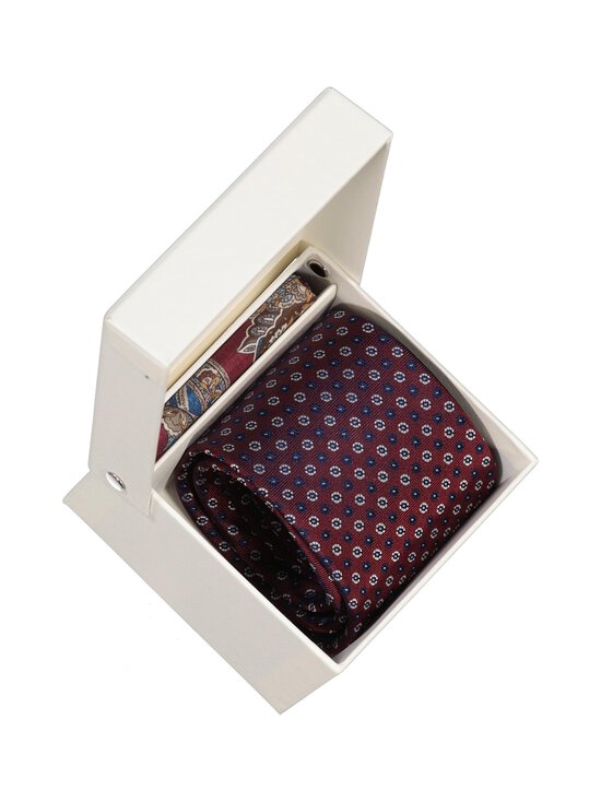 Amanda Christensen - Siidist lips ja taskurätt Print & Pocket Square - 312 WINE RED | Stockmann - photo 4