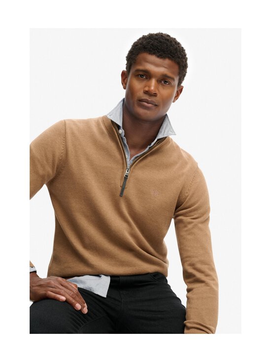 Superdry - Essentials Cotton Half Zip -neule - H4X CARBON BROWN MARL - photo 4 Superdry - Essentials Cotton Half Zip -neule - H4X CARBON BROWN MARL | Stockmann - photo 4
