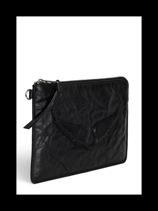 Zadig&Voltaire - Angel Wings Clutch ādas plecu soma - 001 NOIR | Stockmann - photo 3