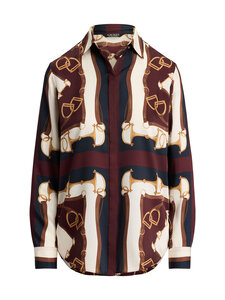 Lauren Ralph Lauren - Kristy kreklblūze - NAVY/CREAM MULTI | Stockmann