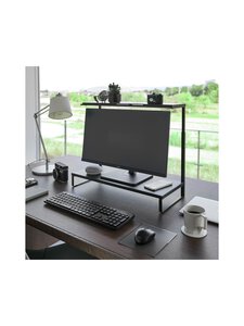 Yamazaki - Tower 2 Tiered Height Adjustable Monitor regulējams monitora statīvs - BLACK | Stockmann