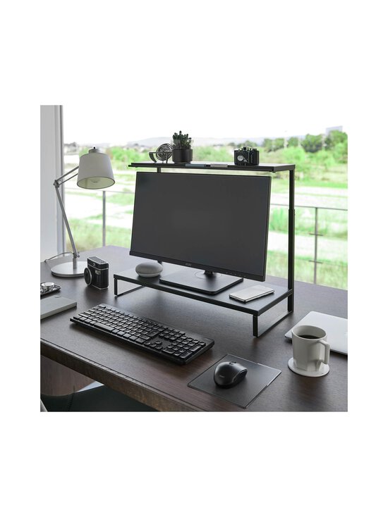 Yamazaki - Tower 2 Tiered Height Adjustable Monitor regulējams monitora statīvs - BLACK | Stockmann - photo 1