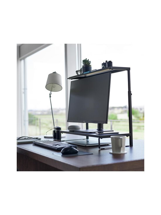 Yamazaki - Tower 2 Tiered Height Adjustable Monitor regulējams monitora statīvs - BLACK | Stockmann - photo 5