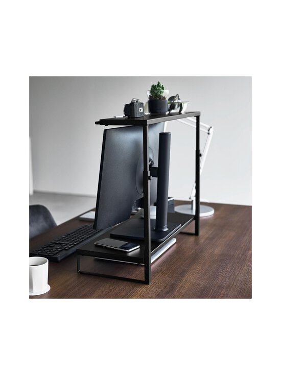 Yamazaki - Tower 2 Tiered Height Adjustable Monitor regulējams monitora statīvs - BLACK | Stockmann - photo 6