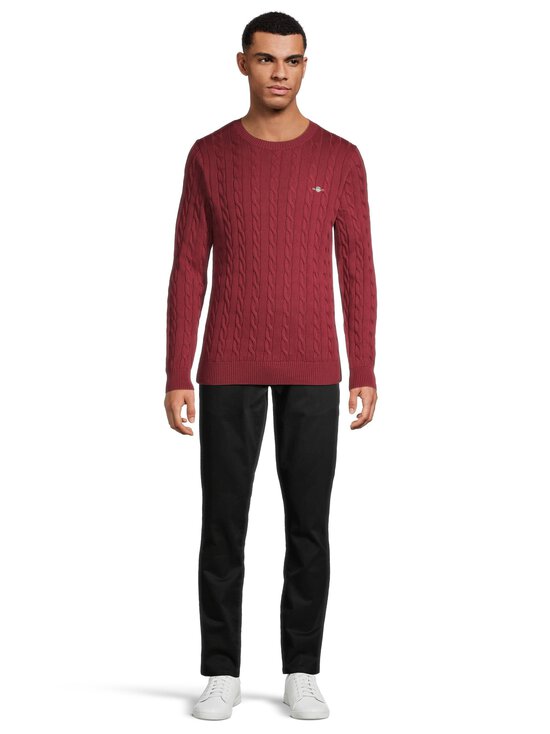 GANT - Classic Cotton -palmikkoneule - 604 PLUMPED RED | Stockmann - photo 2