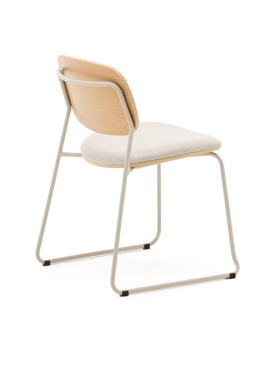 Kave Home - Meli-tuoli Belfast-kangas beige / beige metalli / puu - BEIGE | Stockmann - photo 3