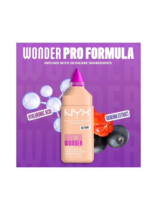 NYX Professional Makeup - Makeup Make Em Wonder Foundation -meikkivoide - 03 FAIR | Stockmann - photo 6