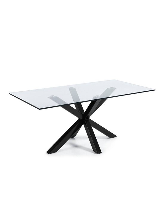 Kave Home - Argo-ruokapöytä lasi/musta 200 x 100 cm - BEIGE | Stockmann - photo 2