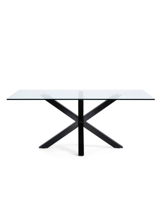 Kave Home - Argo-ruokapöytä lasi/musta 200 x 100 cm - BEIGE | Stockmann - photo 1
