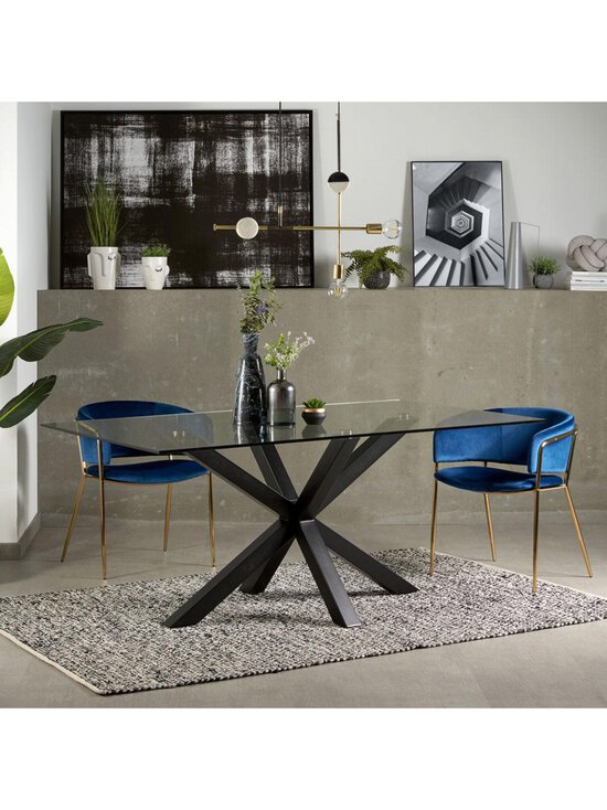Kave Home - Argo-ruokapöytä lasi/musta 200 x 100 cm - BEIGE | Stockmann - photo 3