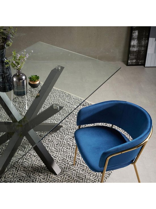 Kave Home - Argo-ruokapöytä lasi/musta 200 x 100 cm - BEIGE | Stockmann - photo 4