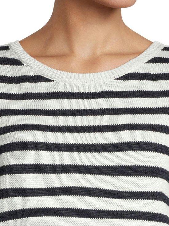 NOOM - Tessa- hihaton neulepusero - OFFWHITE/DK.NAVY STRIPE | Stockmann - photo 4