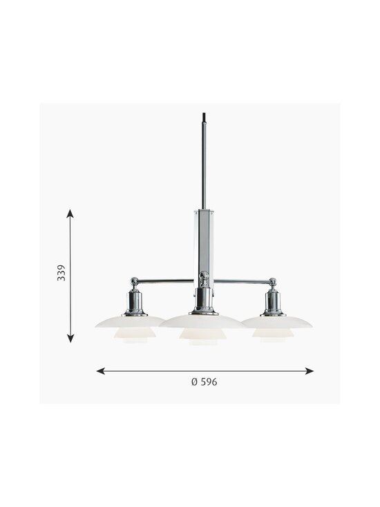Louis Poulsen - STEM FIT 3 BRANCH -kattovalaisin - CHROME/WHITE OPAL GLASS | Stockmann - photo 4