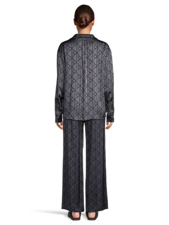 Calvin Klein Underwear - Pidžaamapluus Relaxed All Over Print - ZN1 19519 GIGA SATIN SHINE EMBLEM+BLACK | Stockmann - photo 3