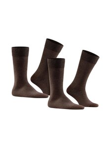 Falke - Kokvilnas zeķes, 2 pāri - 5450 DARK BROWN | Stockmann