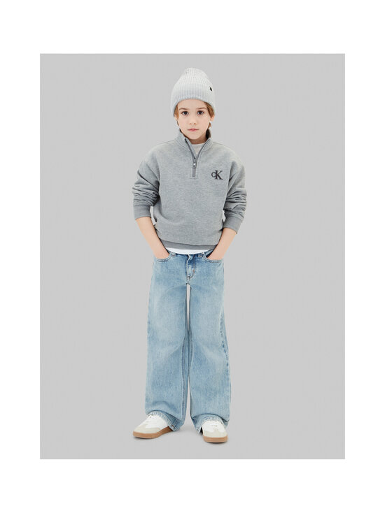 Calvin Klein Kids - Pusa Terry Monogram Flock Half Zip - P7D MEDIUM GREY HEATHER | Stockmann - photo 2