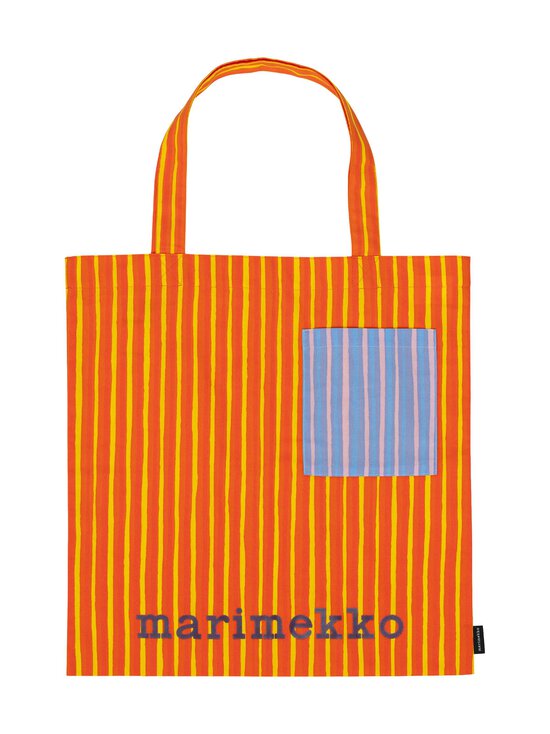 Marimekko - Piccolo Pocket -kangaskassi 43 x 44 cm - 284 ORANGE, YELLOW, LT.BLUE, PINK | Stockmann - photo 1
