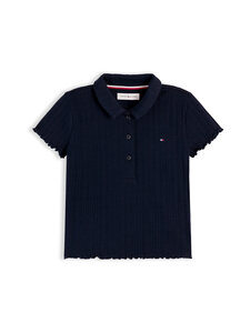 Tommy Hilfiger - Pointelle polo krekls - C1G DARK NIGHT NAVY | Stockmann