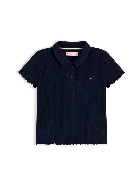 Tommy Hilfiger - Pointelle polo krekls - C1G DARK NIGHT NAVY | Stockmann - photo 1