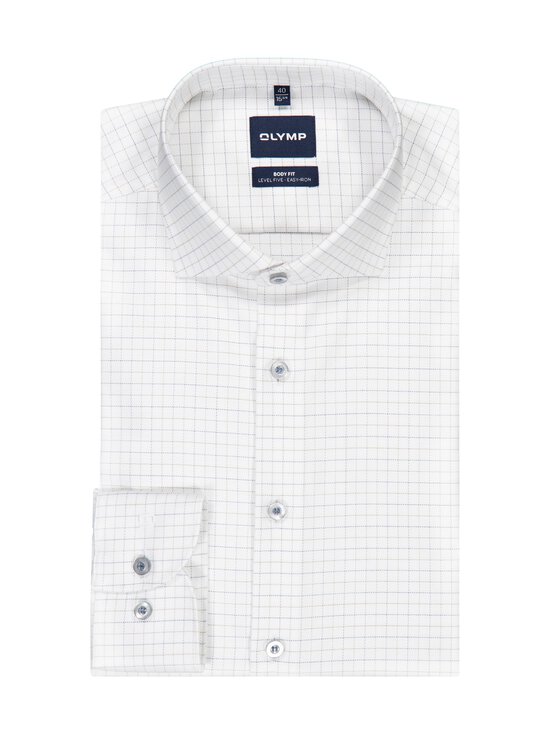 Olymp - Body Fit Windowpane -kauluspaita - 00 WEISS | Stockmann - photo 1
