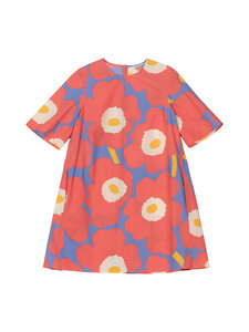 Marimekko - Kukkiva Unikko -mekko - 523 RED BLUE ORANGE | Stockmann