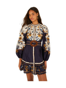 Farm Rio - Minimekko - 26051 GOLDEN NATURE NAVY BLUE | Stockmann