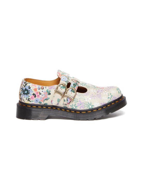 Mary Jane Parchment Beige Floral Mash Up Backhand -nahkakengät