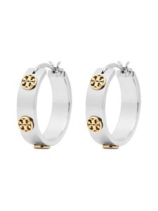 Tory Burch - Small Miller Stud Hoop -korvakorut - 024 TORY SILVER / TORY GOLD Tory Burch - Small Miller Stud Hoop -korvakorut - 024 TORY SILVER / TORY GOLD | Stockmann