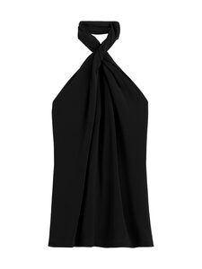 TOTEME - Twisted Jersey Halter -toppi - 001 BLACK | Stockmann