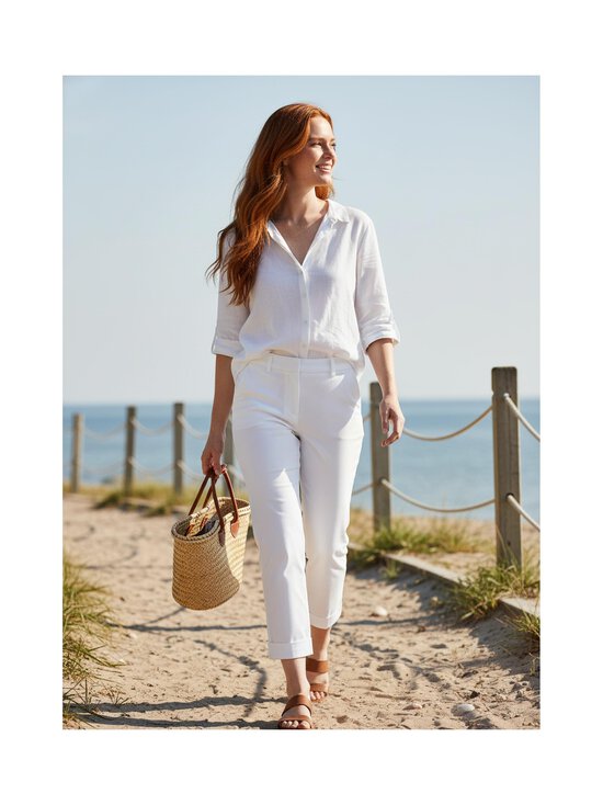 Freequent - Solvej Capri -housut - 8220 BRILLIANT WHITE | Stockmann - photo 4