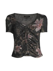 Allsaints - Gabby Mesh -trikootoppi - CRYSTAL BLACK | Stockmann