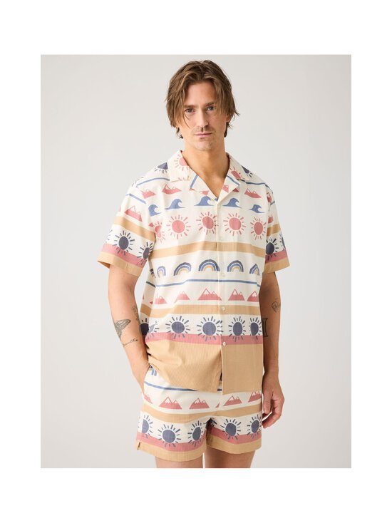 Knowledge Cotton Apparel - Box Fit Seersucker -kauluspaita - 9932 MULTI COLOR AOP | Stockmann - photo 4