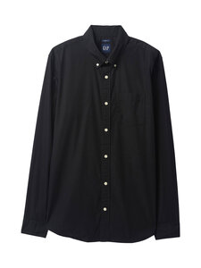GAP - Poplin Basic Standard Fit krekls ar apkakli - TRUE BLACK V2 | Stockmann