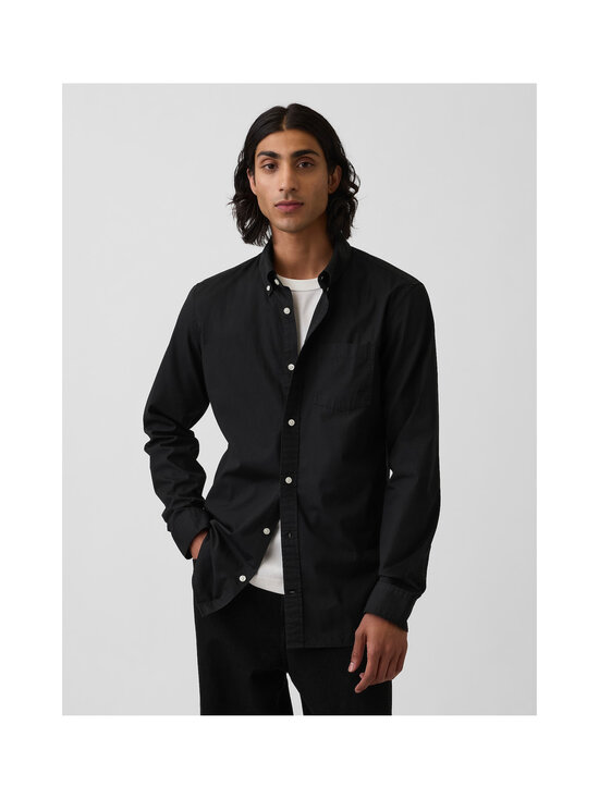GAP - Poplin Basic Standard Fit krekls ar apkakli - TRUE BLACK V2 | Stockmann - photo 2