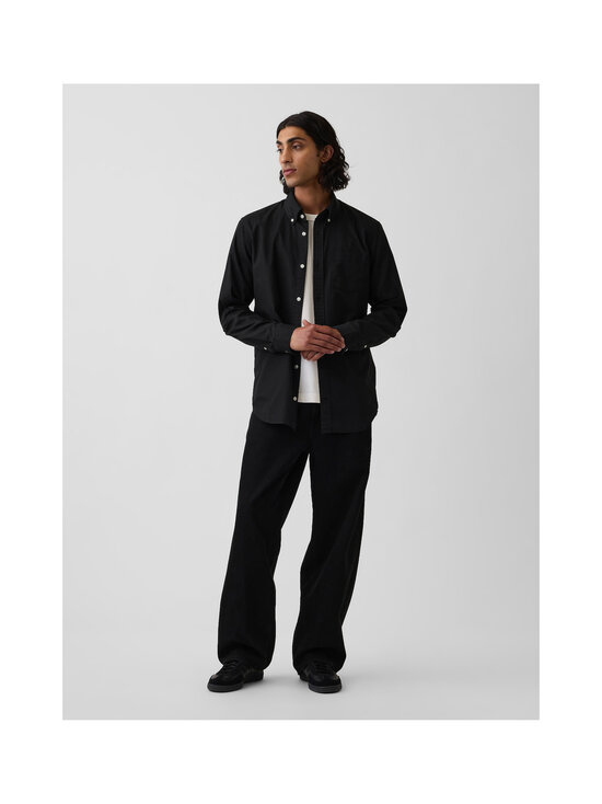 GAP - Poplin Basic Standard Fit krekls ar apkakli - TRUE BLACK V2 | Stockmann - photo 3