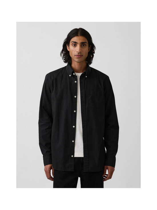 GAP - Poplin Basic Standard Fit krekls ar apkakli - TRUE BLACK V2 | Stockmann - photo 4