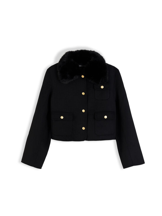 Tommy Hilfiger - Kunstkarusnahast kraega villane mantel - BDS BLACK | Stockmann - photo 1