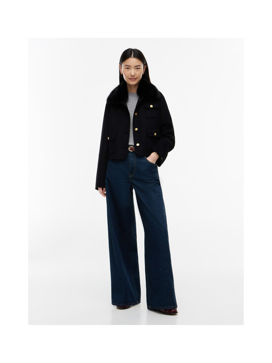 Tommy Hilfiger - Kunstkarusnahast kraega villane mantel - BDS BLACK | Stockmann - photo 2