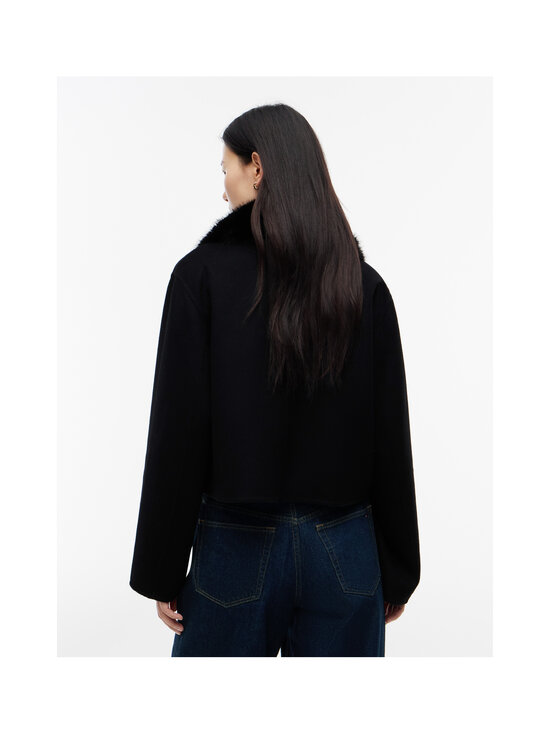 Tommy Hilfiger - Kunstkarusnahast kraega villane mantel - BDS BLACK | Stockmann - photo 4