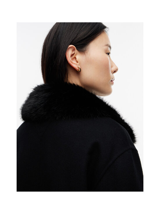 Tommy Hilfiger - Kunstkarusnahast kraega villane mantel - BDS BLACK | Stockmann - photo 6