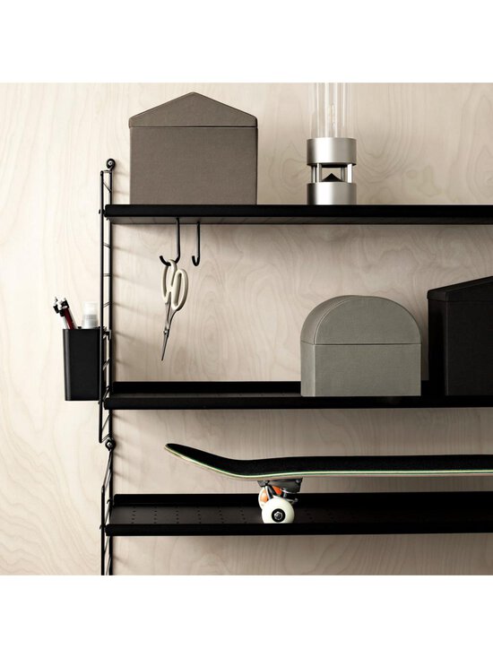 String Furniture - String-J-koukut metallihyllyyn 5 kpl ruostumaton teräs - GREY | Stockmann - photo 2
