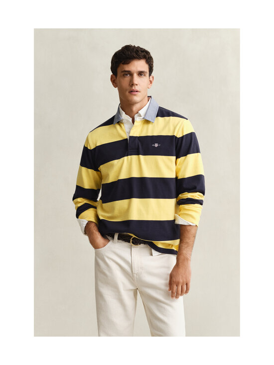 GANT - Regular Chambray Stripe Heavy Rugger polo džemperis - 714 BANANA YELLOW | Stockmann - photo 2